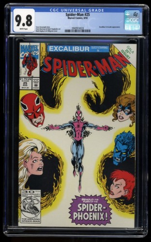 Cover Scan: Spider-Man #25 CGC NM/M 9.8 White Pages Excalibur and Arcade Appearance! - Item ID #170408