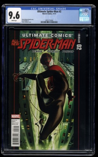 Ultimate Spider-Man (2011) #2 CGC NM+ 9.6 White Pages 3rd Miles Morales!