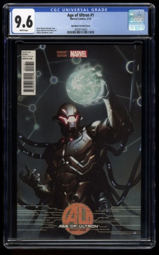 Age of Ultron (2013) #1 CGC NM+ 9.6 White Pages Djurdjevic Variant 1:50