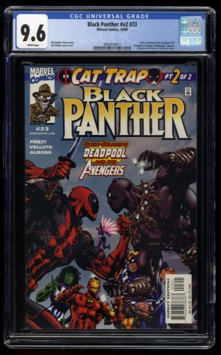 Black Panther (1998) #23 CGC NM+ 9.6 White Pages Vs. Deadpool!