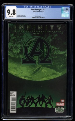New Avengers (2013) #11 CGC NM/M 9.8 White Pages Infinity Deodato Cover!