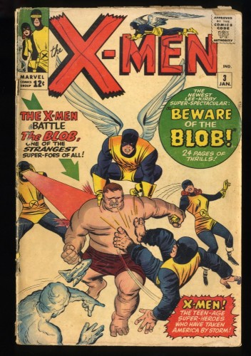 X-Men #3 Low Grade Qualified Read Description! 1st Blob!