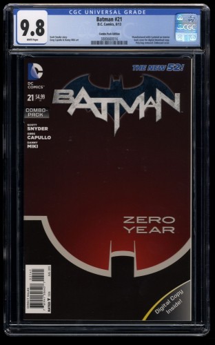 Batman #21 CGC NM/M 9.8 White Pages Combo Pack Variant 1st Duke Thomas!