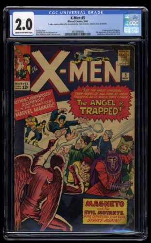 X-Men #5 CGC GD 2.0 Cream To Off White 3rd Magneto! 2nd Scarlet Witch!