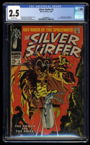 Silver Surfer #3 CGC GD+ 2.5 Off White 1st Appearance Mephisto!