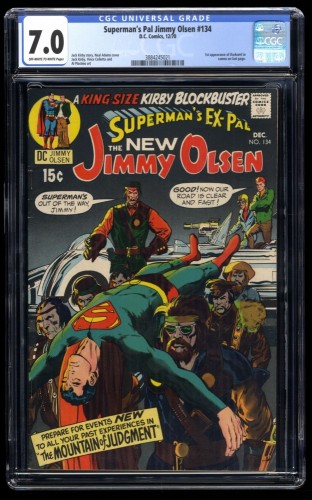 Superman's Pal, Jimmy Olsen #134 CGC FN/VF 7.0 Off White to White 1st Darkseid!