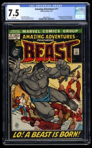 Amazing Adventures #11 CGC VF- 7.5 White Pages 1st Appearance Beast!