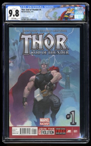 Thor God of Thunder (2013) #1 CGC NM/M 9.8 White Pages Custom Label!