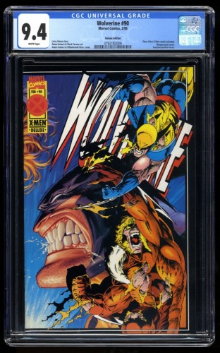 Wolverine #90 CGC NM 9.4 White Pages Deluxe Edition Variant
