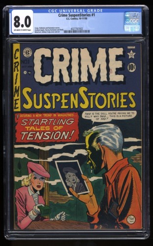 Crime Suspenstories #1 CGC VF 8.0 EC Johnny Craig Cover and Art!