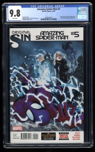 Amazing Spider-Man (2014) #5 CGC NM/M 9.8 White Pages 2nd Appearance Silk!