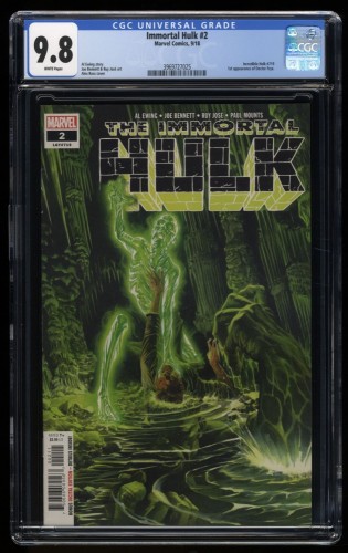 Immortal Hulk #2 CGC NM/M 9.8 White Pages 1st Dr. Frye!