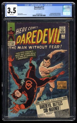 Daredevil #7 CGC VG- 3.5 White Pages New Costume!