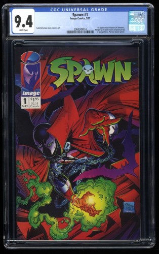 Spawn (1992) #1 CGC NM 9.4 White Pages McFarlane 1st Appearance Al Simmons!