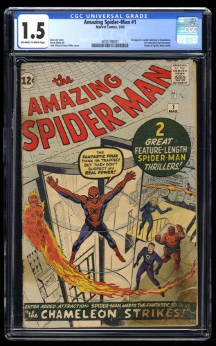 Cover Scan: Amazing Spider-Man #1 CGC FA/GD 1.5 Fantastic Four Crossover! - Item ID #176367