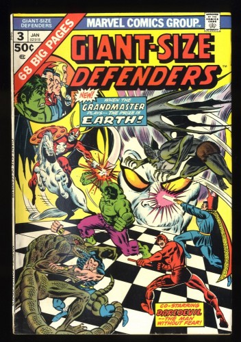 Cover Scan: Giant-Size Defenders #3 FN+ 6.5 1st Korvac! Daredevil Grandmaster! - Item ID #178418