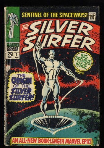 Silver Surfer #1 GD/VG 3.0 Off White to White Origin Issue! 1st Solo Title!