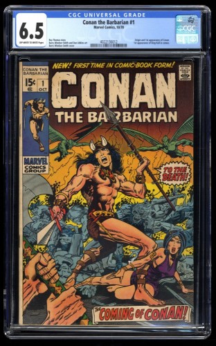 Conan The Barbarian #1 CGC FN+ 6.5 Off White to White