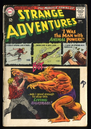Strange Adventures #180 GD+ 2.5 1st Appearance Animal Man!