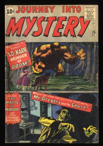 Journey Into Mystery #75 VG 4.0 Stan Lee! Jack Kirby Pre-Hero Art!