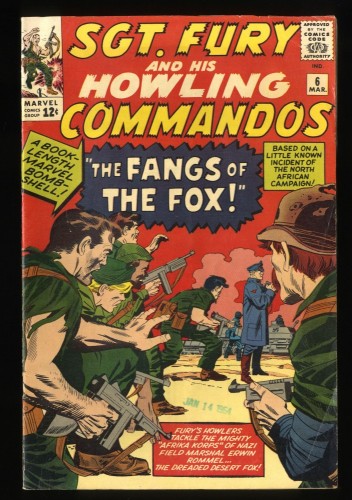 Sgt. Fury and His Howling Commandos #6 FN 6.0 Jack Kirby Art!