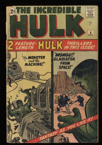 Incredible Hulk (1962) #4 Fair 1.0 (Restored) Origin Retold!