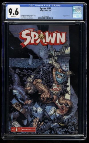 Spawn #145 CGC NM+ 9.6 White Pages Greg Capullo Cover!