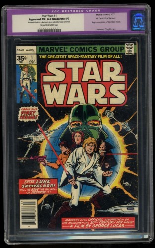 Star Wars #1 CGC FN 6.0 Cream To Off White (Restored) 35 Cent Variant