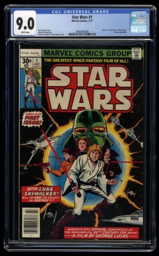 Star Wars (1977) #1 CGC VF/NM 9.0 White Pages Beautiful Copy!