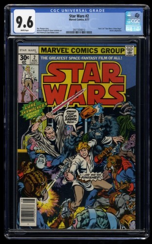 Star Wars (1977) #2 CGC NM+ 9.6 White Pages 1st Obi-Wan Han Solo and Chewbacca!