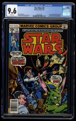 Star Wars #9 CGC NM+ 9.6 White Pages Pin-Up by Howard Chaykin Roy Thomas Story!
