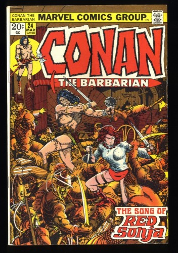 Conan The Barbarian #24 FN+ 6.5 1st Full Appearance Red Sonja!