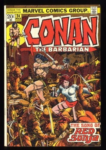 Conan The Barbarian #24 FN- 5.5 1st Full Appearance Red Sonja!
