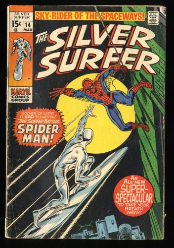 Silver Surfer #14 VG 4.0 Spider-Man Appearance!