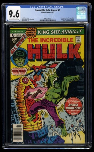 Incredible Hulk Annual #6 CGC NM+ 9.6 Off White to White 1st Appearance Paragon