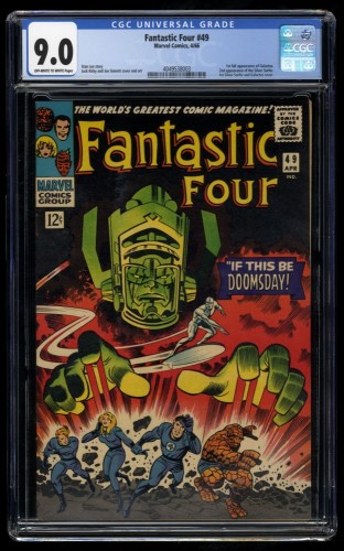 Cover Scan: Fantastic Four #49 CGC VF/NM 9.0 2nd Silver Surfer 1st Full Galactus! - Item ID #182415