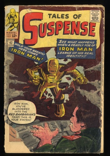 Cover Scan: Tales Of Suspense #42 FA/GD 1.5 4th Appearance Iron Man! - Item ID #182873