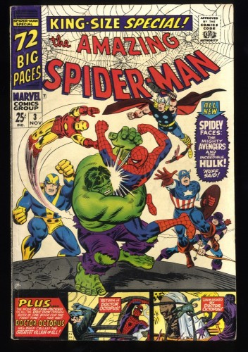 Amazing Spider-Man Annual #3 FN- 5.5 Iron Man Captain America Hulk!
