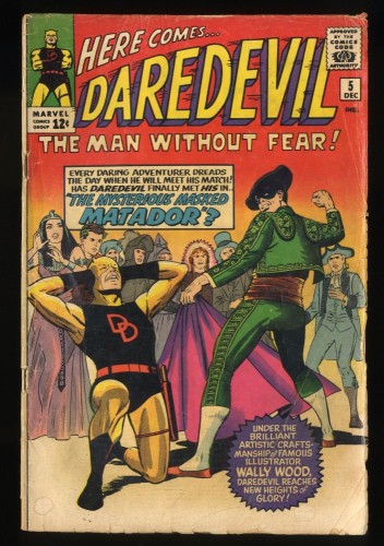 Daredevil #5 GD/VG 3.0 1st Appearance of Matador! Stan Lee!