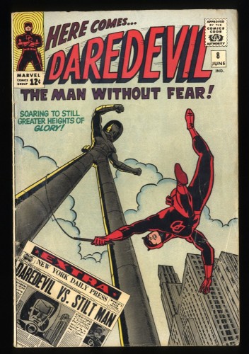 Daredevil #8 VG+ 4.5 Origin and 1st Appearance Stilt-Man!