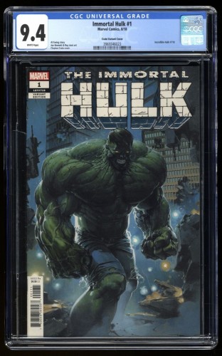 Immortal Hulk (2018) #1 CGC NM 9.4 White Pages 1:25 Crain Variant