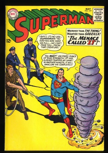 Superman #177 VF- 7.5 White Pages The Menace Called IT!