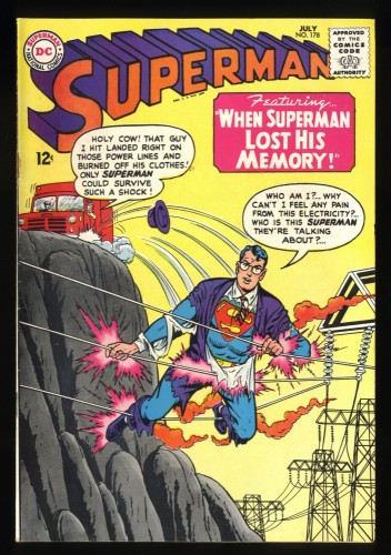 Superman #178 FN+ 6.5 White Pages Leo Dorfman Story! Curt Swan Art!
