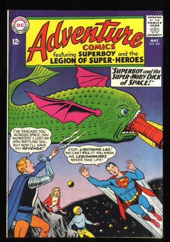 Adventure Comics #332 FN 6.0 White Pages Superboy!  Moby Dick of Space!