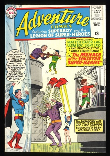 Adventure Comics #338 VF- 7.5 White Pages 1st Appearance Glorith!