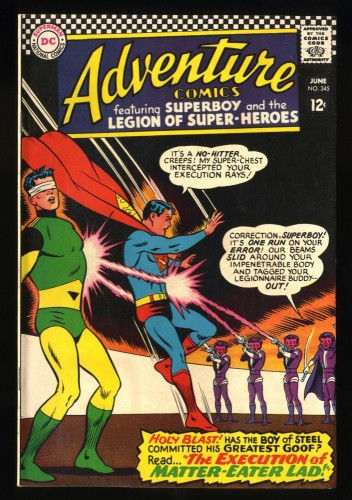 Cover Scan: Adventure Comics #345 VF/NM 9.0 White Pages Curt Swan Art! Silver Age! - Item ID #192510