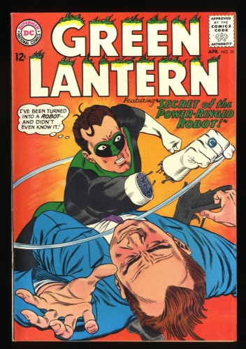 Green Lantern #36 FN/VF 7.0 White Pages Secret of the Power Ring Robot!