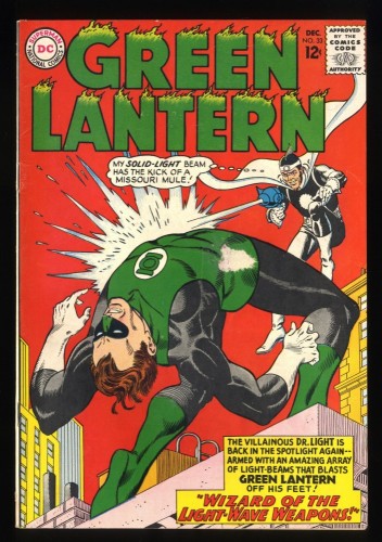 Green Lantern #33 FN+ 6.5 White Pages Dr. Light! Silver Age!