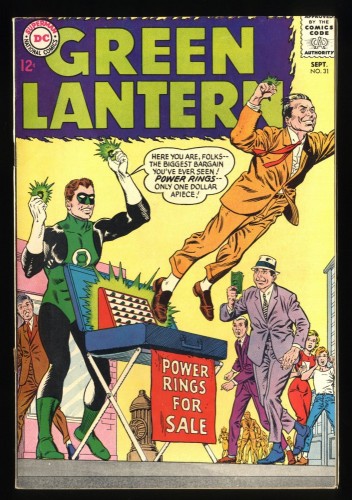 Green Lantern #31 FN+ 6.5 Off White to White 1st Appearance Grolls!