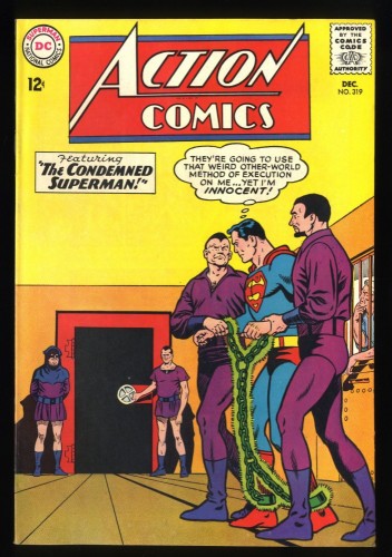Action Comics #319 VF- 7.5 White Pages The Condemned Superman!